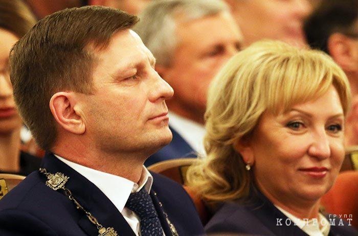 Губернатор Сергей Фургал с женой Ларисой Стародубовой