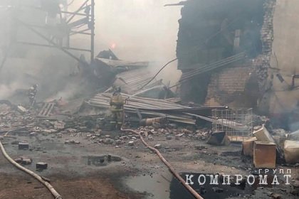 Появились кадры с места взрыва в цехе завода под Рязанью