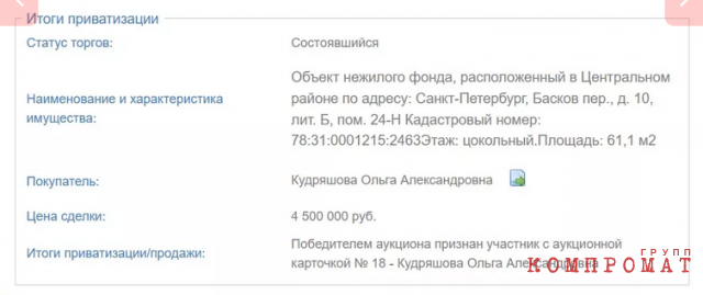 Скриншот с портала torgi.gov.ru