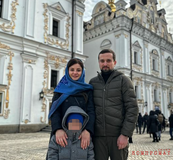 Kirill Timoshenko with his family in the Kiev-Pechersk Lavra