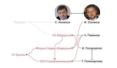 Структура компаний Хомяковых