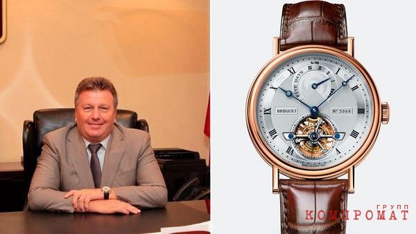 На руке Александра Ефанова часы, очень похожие на Breguet