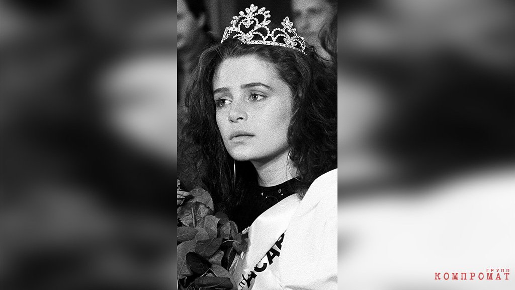 Оксана Фандера в самом начале своей карьеры на конкурсе "Московская красавица", 1988 год