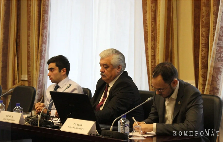 At a round table at the Russian Institute for Strategic Studies (RISI).  Baratov indicated that former Russian Prime Minister Mikhail Fradkov was present at the event.  However, he never made it into the photo.