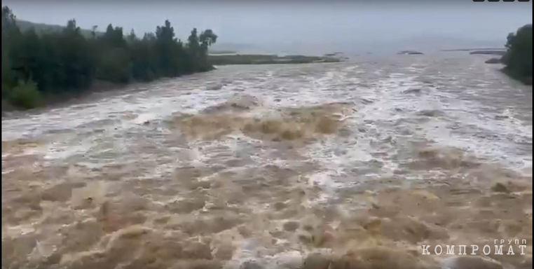 27 июля 2024. Вода из Киалимского водохранилища впадает в Аргази через плотину Карасёвского пруда